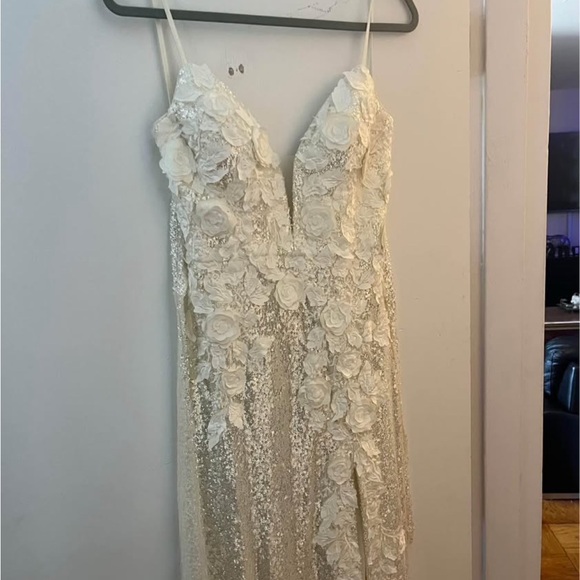 Jovani Dresses & Skirts - Jovani White Maxi Dress with Elegant Design